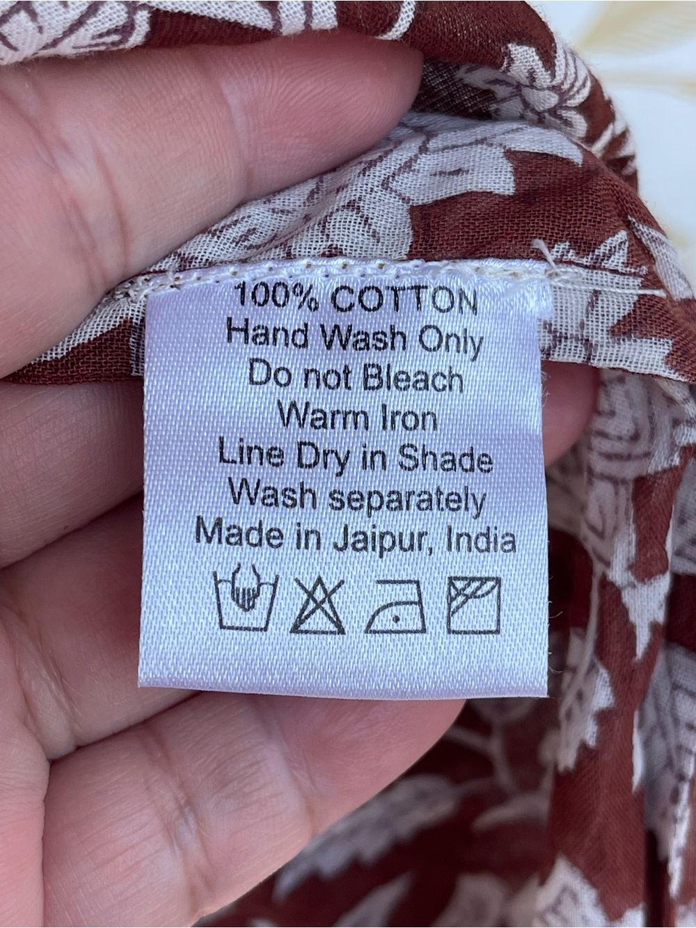 Daughters of India Maroon Floral Cotton Mini Dress XS Boho - Picture 17 of 17